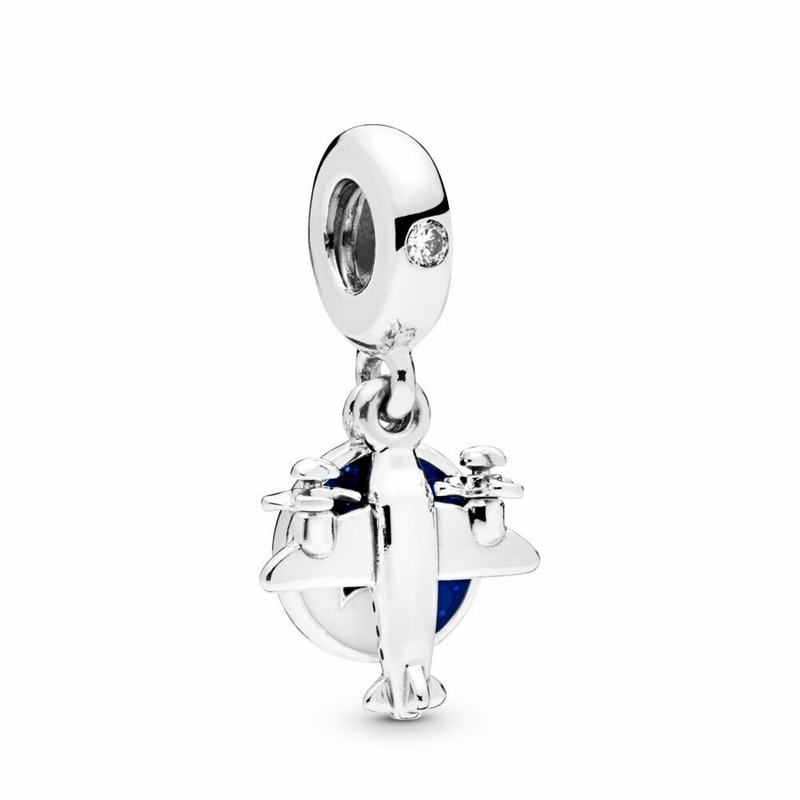 Pandora Propeller Plane Dangle Charm Silver Egypt DT6081259